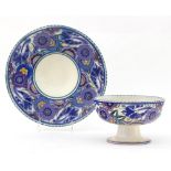 Carter Stabler Adams for Poole Pottery/A Blue Bird charger, circa 1930,