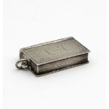 A William IV silver vinaigrette, John Taylor & John Perry, Birmingham 1836, of book form,