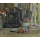 20th Century British School/Still Life With Fruit/oil on canvas,