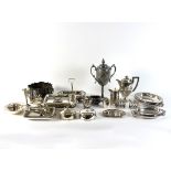 A large quantity of silver plated wares