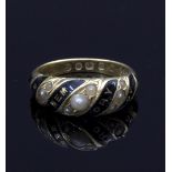 A Victorian 18ct gold mourning ring,