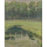 20th Century Impressionist School/River Landscape/oil on canvas,