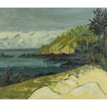 Druie Bowett (British 1924-1998)/Coastal Scene/oil on canvas,