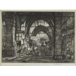 Louis Conrad Rosenberg (American 1890-1983)/Great Bazaar, Constantinople/signed in pencil/ etching,