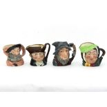 Four Royal Doulton character jugs, Sairey Gamp,