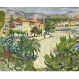 Alexander Sillars Burns (Scottish 1911-1987)/Siesta Time, Sanary-sur-Mer/oil on board,