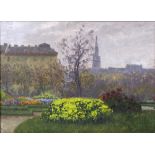 Hans Ranzoni (Austrian 1868-1956)/Spring in the Volkgarten, Vienna/signed and numbered/oil on board,