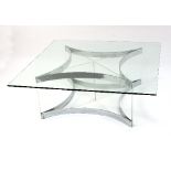 Alessandro Albrizzi (Italian 1934-1994), a lucite and chrome coffee table,