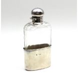 A late Victorian silver mounted hip flask, William Thomas Wright & Frederick Davies, London 1884,