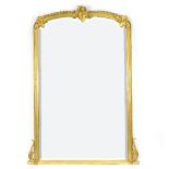 A gilt framed pier glass,