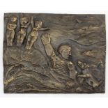 Ronald Pennell (British, born 1935)/The Flood/bronze relief,