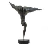 Anthony Abrahams (British, born 1926)/Balancing/bronze figure on a circular plinth, edition 1/9,