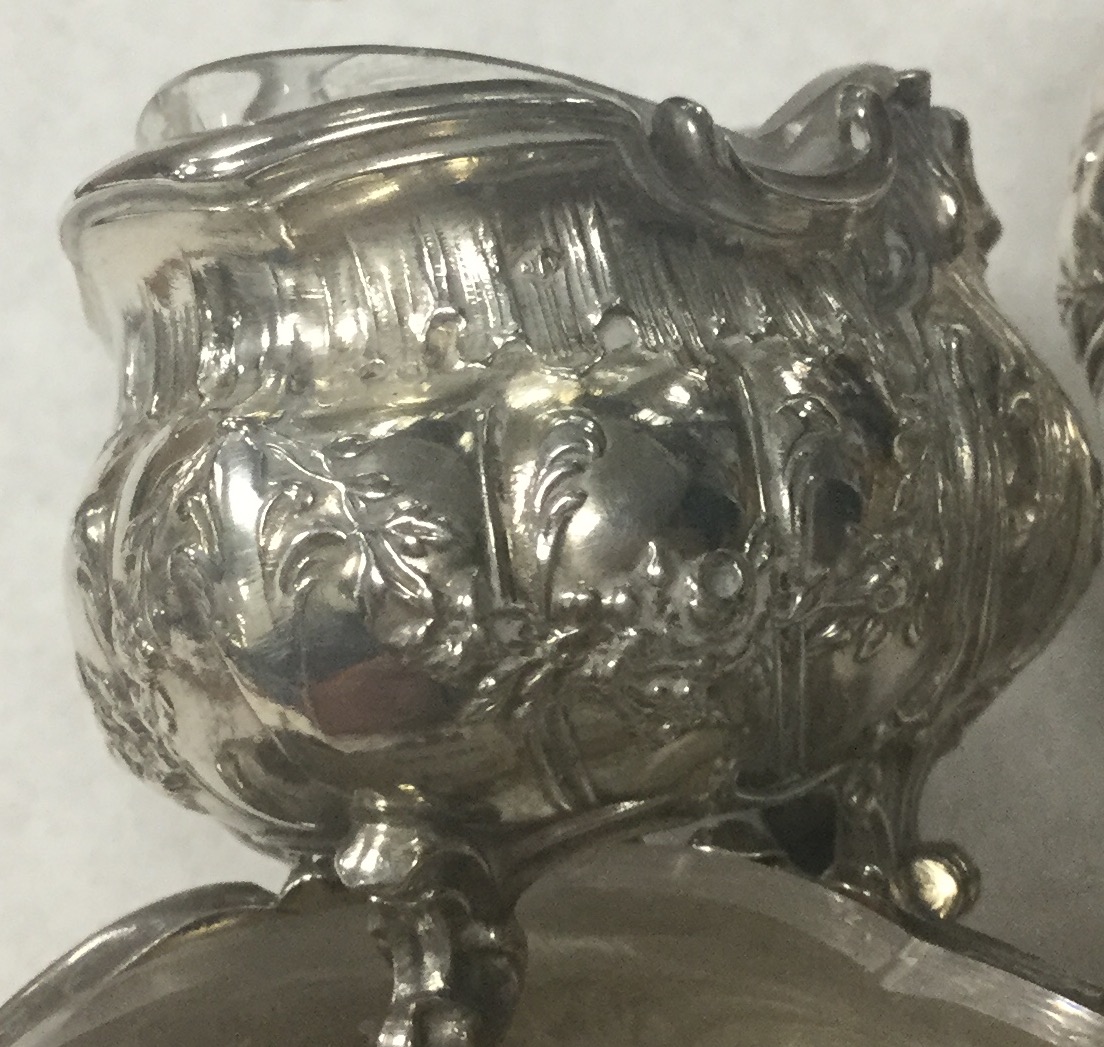 A set of four French silver salts, Maillard Freres & Vazou, of lobed form with swag decoration, - Image 4 of 5