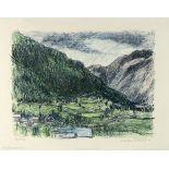 Sven Havsteen-Mikkelsen (1912-1999)/Mountain Landscape/limited edition 188/280/lithograph, 44.