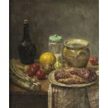 Joseph Flatter (Austrian 1894-1988)/Kitchen Table/signed and dated '50/oil on canvas, 59cm x 49.