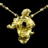 A Salvador Dali 18ct gold pendant necklace, The Madonna of Port Lligat, limited edition,