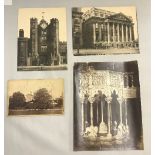 A folder of old photographs including London views, Hollyrood Palace, Forth Road Bridge, Italy etc.