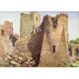 Isobel B Badcock/Goodrich Castle/watercolour, 27cm x 38cm and/Stokesay Castle/watercolour,