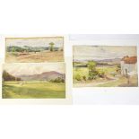 Isobel B Badcock/Landscape at Wookey/inscribed on the reverse/watercolour,