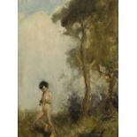 Steven Spurrier RA (British 1878-1961)/Nude Figure in a Landscape/signed/oil on canvas board, 39.