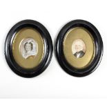 19th Century/Martin Cregan and His Wife/a pair of miniature portraits/painted on ivory, each 5.