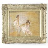 Rene Legrand (French 1923-1996)/Ballet Dancers/signed/oil on canvas board, 23.5cm x 28.