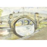 Isobel B Badcock/Children Playing on a Bridge, Ripon/dated 1896/watercolour, 20.