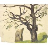 Henry William Banks Davis RA (British 1833-1914)/Study of an Old Oak Tree,
