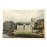 Attributed to William Payne/Abbey Ruin on the River/watercolour,