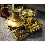 A quantity of brass ware