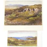 Isobel B Badcock/Coastal Landscape in Scotland/watercolour, 18.