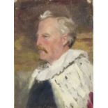 Ethel H Badcock RA/Portrait of the 9th Duke of Argyll/wearing an ermine cape/oil on canvas,