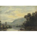 G Sipp/Sailing Boats in a Meandering River Landscape/Brockweir/a pair/inscribed and dated 1826/oil