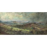 Antony Kerr/View from Penault to the Brecon Beacons/signed/oil on canvas,