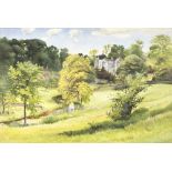 Isobel B Badcock/Fountains Hall in the Valley of the Skell/watercolour,