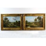 M Jackson (British late 19th/early 20th Century)/Country Landscapes/a pair/signed/oil on canvas,