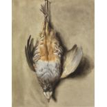 Follower of William Henry Hunt/Study of a Partridge Hanging from a Nail/watercolour, 35cm x 27.