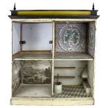 'The Spanish House', a fine open-fronted dolls house, mid 19th Century,