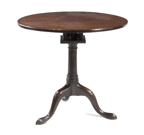 A George III mahogany birdcage action tripod table, - Image 2 of 2