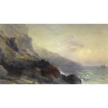 Late 19th Century English School/Shrimper on the Shore/watercolour,