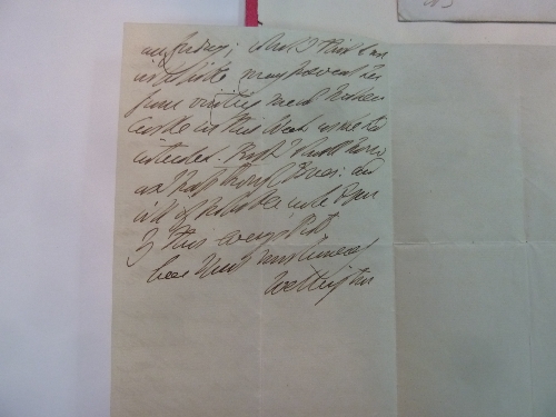 Duke of Wellington interest: An autograph letter, London Sept 15 1845 to Lady Powlett, - Image 6 of 7