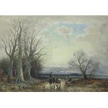 William Manners (British 1860-1930)/Autumn Landscape with Heavy Horses/signed lower