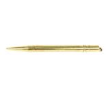 A 9ct gold propelling pencil, gross weight 22gm and a Victorian gold cased propelling pencil,