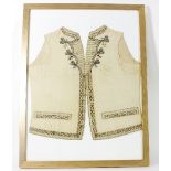 A gentleman's late 18th Century embroidered waistcoat,