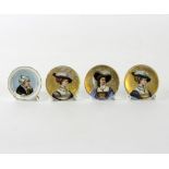 Four porcelain menu holders,