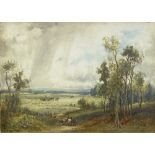 William Manners (British 1860-1930)/Landscape with Haymakers/signed/watercolour,