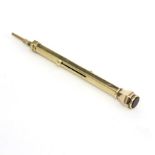 A 9ct gold propelling pencil and pen by S Mordan & Co.