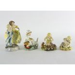 A Royal Worcester figure 'A Woodland Dance' modelled by F G Doughty, marked and inscribed in puce,