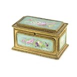 A French porcelain and gilt metal mounted casket, Tahan à Paris,