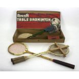 An Arena table badminton set,